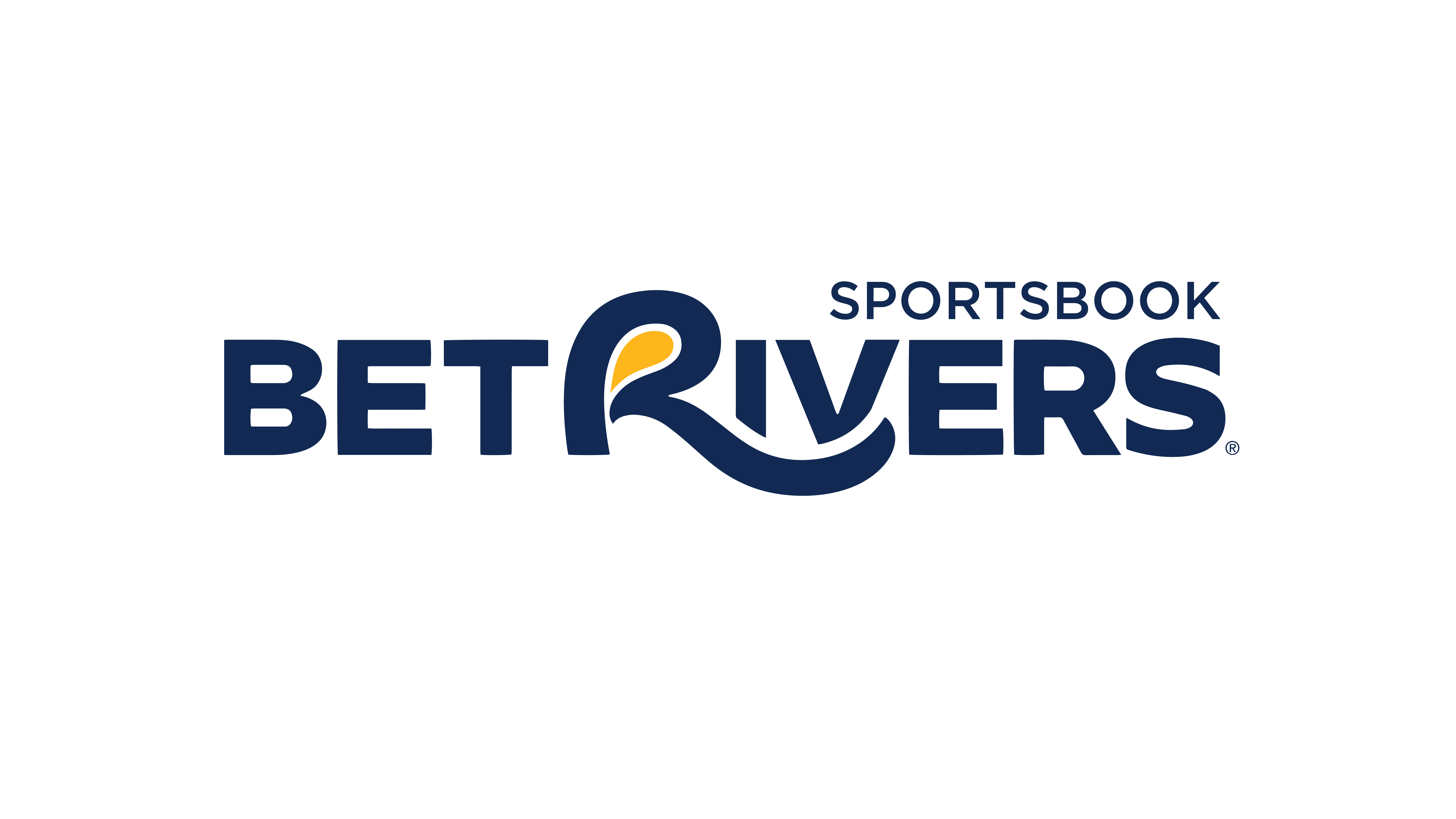 BetRivers Logo in dark blue with yellow accent